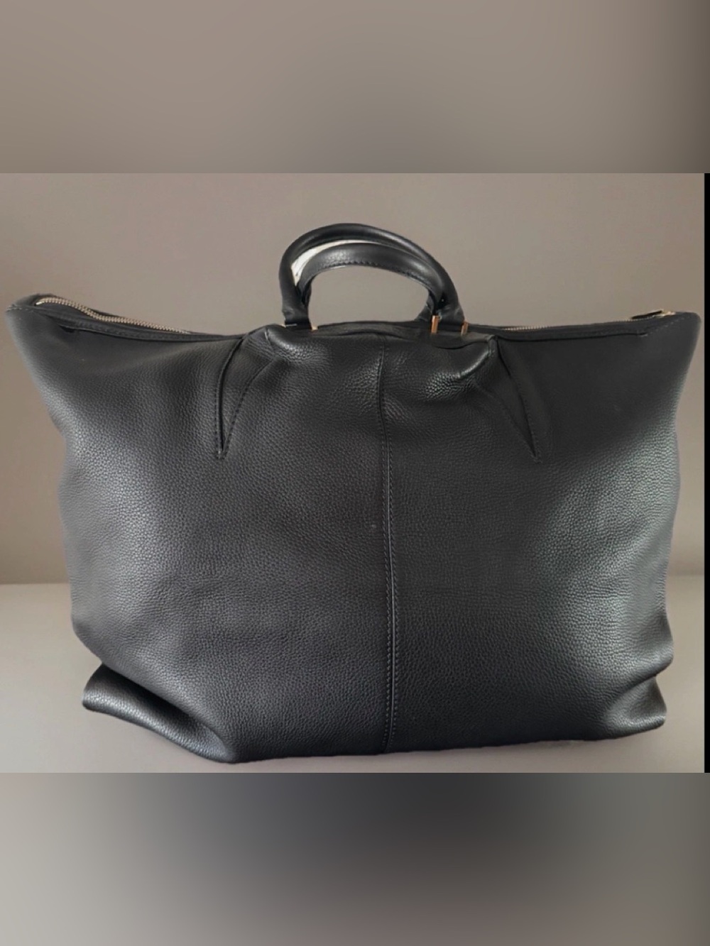 Alexander Wang Oversized Black Pebbled Leather Weekender Travel Tote Bag Minimal - Picture 11 of 11